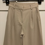 H&M beige high-waist wide-leg trousers