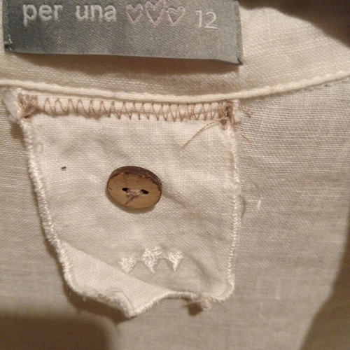 Marks & Spencer Per Una linen blouse size UK 12 like new, white