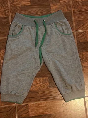 Short Grey Elastic Waist Pants used, comfortable fit