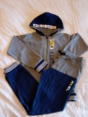 Mayoral kids' tracksuit set blue-gray 9 years like new