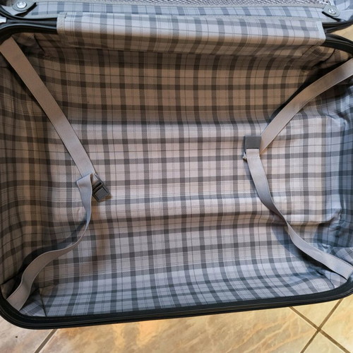 Hard suitcase gray used, dimensions 40x24x40cm, brand ENIMENT