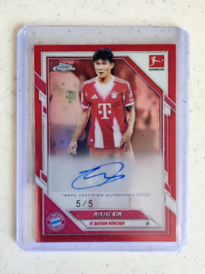 Topps Chrome Bundesliga Kim Minjae autograph card 5/5