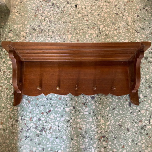 Wooden wall coat rack vintage like new