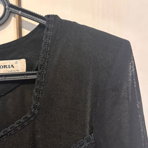 Vintage black dress used with transparency, size M
