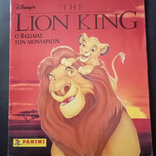 Panini album The Lion King collectible sticker book
