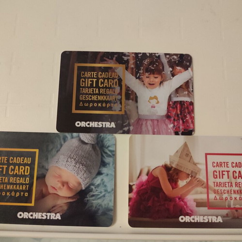 Orchestra gift cards new, pack of 3