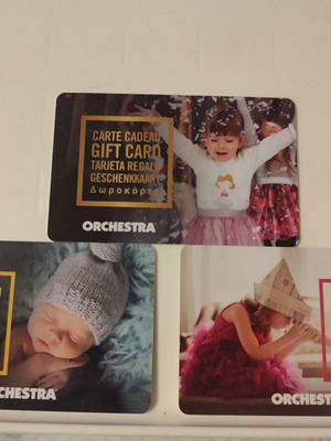 Orchestra gift cards new, pack of 3