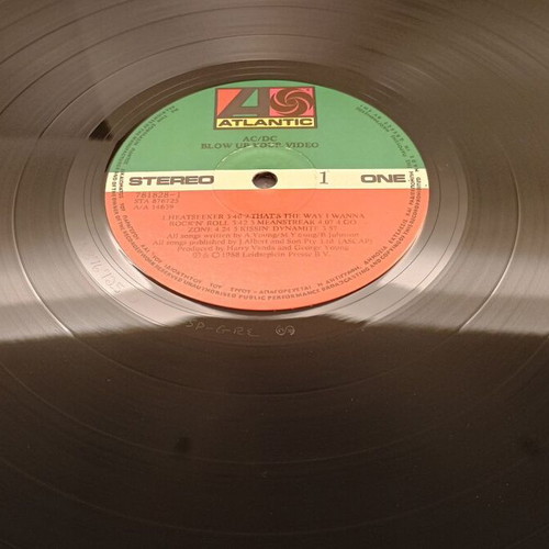 AC/DC Blow Up Your Video vinyl like new, Greek edition