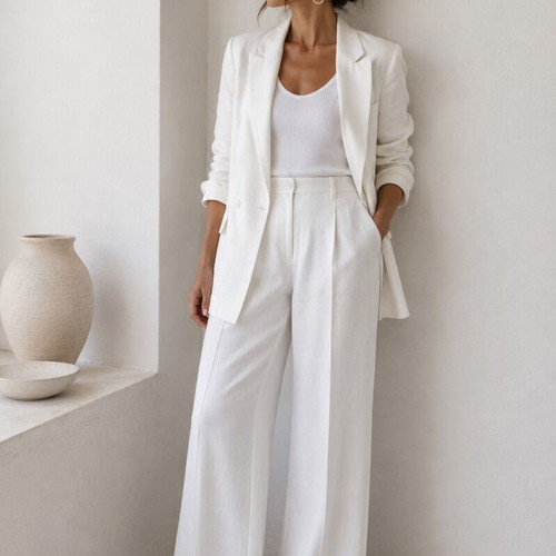 Autograph Pure Linen Ecru Blazer new, timeless chic