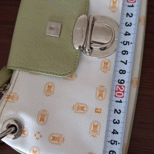 KEM shoulder bag like new, white and green