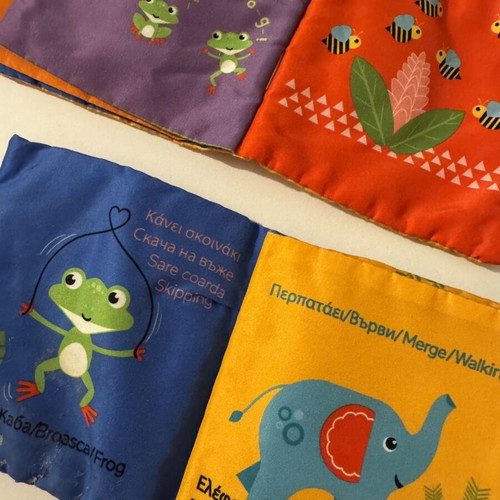 Educational booklets with animals, vegetables, colors, shapes, used, set of 8