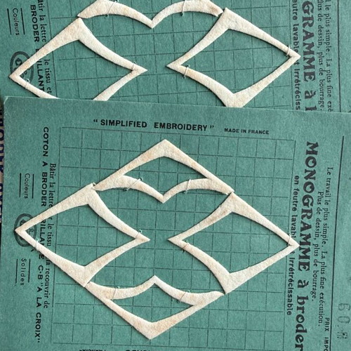 Vintage French Simplified Embroidery Set with DMC Thread