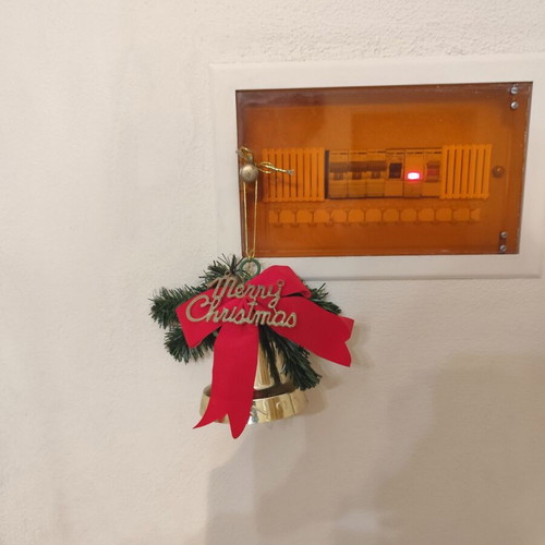 Christmas bell used, 11 cm height, 10 cm diameter
