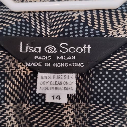 Lisa & Scott 100% silk blouse shirt new, no.14 Large XL