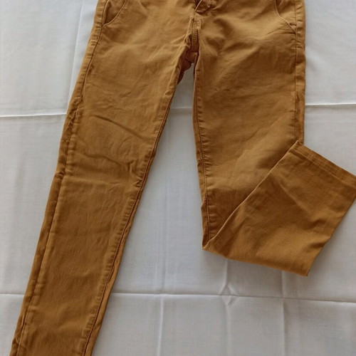 Women's denim pants like new, size L, mustard color