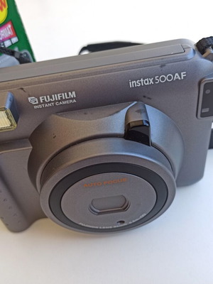 Fujifilm Instax 500AF camera used with autofocus lens