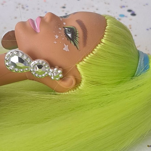 Barbie Extra Neon Hair redressed used with small flaws