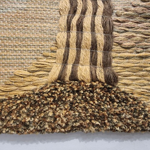 Handicraft woven wall hanging like new (band) 100×75 cm