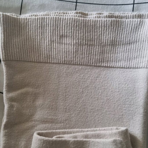 Knitted cream pants like new, comfortable fit size L