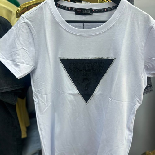 Guess women's T-shirt, cotton, white, sizes S-XL