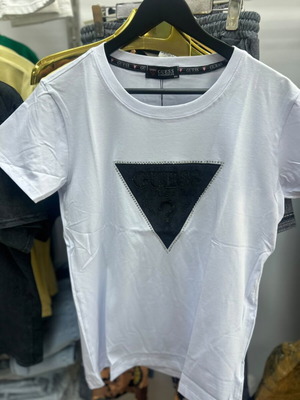 Guess women's T-shirt, cotton, white, sizes S-XL