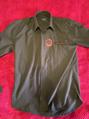 Versace jeans shirt with print and embroidery like new