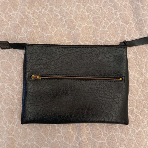 Black croco pattern wrist bag like new