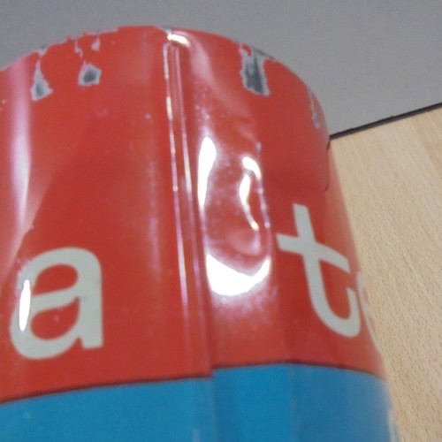 Tesa Film old promotional tin tape box used