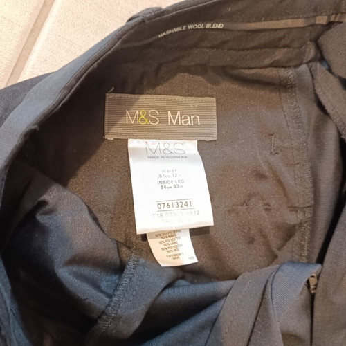M&S Man men's fabric pants like new, navy blue, size M