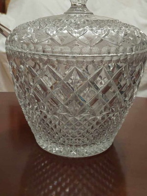 Crystal Fruit Punch Set with 6 Small Cups