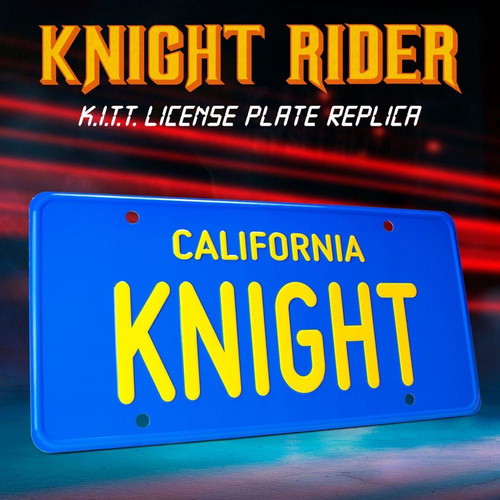 Doctor Collector Knight Rider K.I.T.T. License Plate Prop Set new