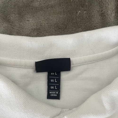 Ellesse Polo Shirt Large white like new with embroidered logos