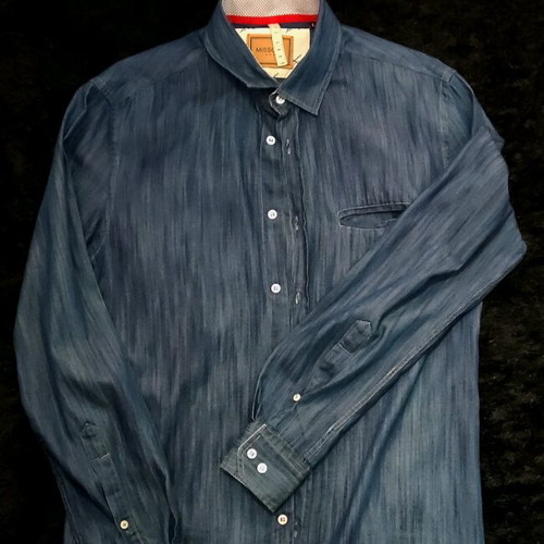 Missone men's blue shirt size Large like new