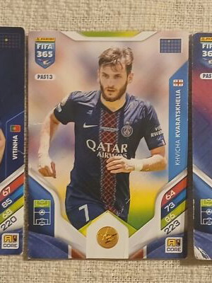 Σετ καρτών Panini με Nuno Mendes, Vitinha, Kvaratskhella, Desiré Douge, Bradley Barcola