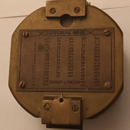 Vintage Stanley London compass used, brass with mirror