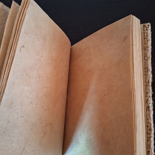 Handmade small notebook with Lokta paper, like new