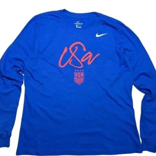 Nike women's medium blue long-sleeve USA Soccer shirt like new
