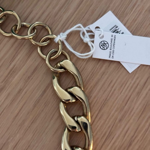 Dyrberg/Kern Jazz SG Gold necklace new, chunky gold chain