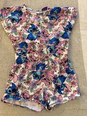 Children's one-piece romper new, size 104 cm, blue and pink