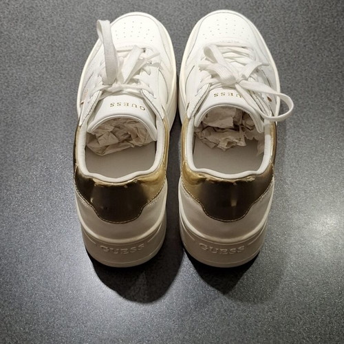 Guess Lifet Flatforms sneakers size 41, like new, white and gold