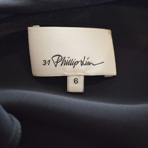 3.1 Phillip Lim Black Asymmetric Draped Sleeveless Blouse US 6 Medium