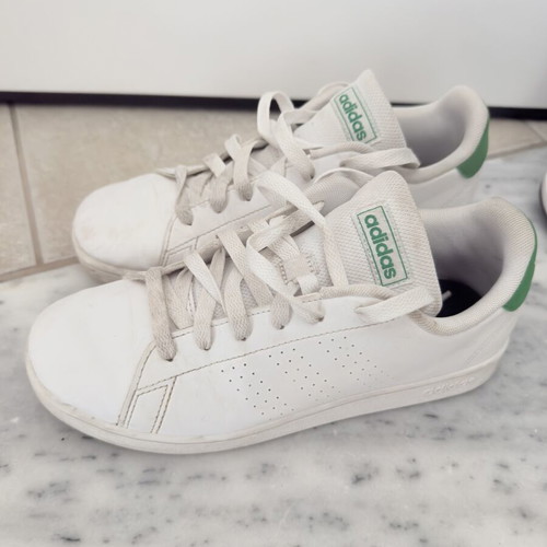 Adidas sneakers size 36 used, white and green