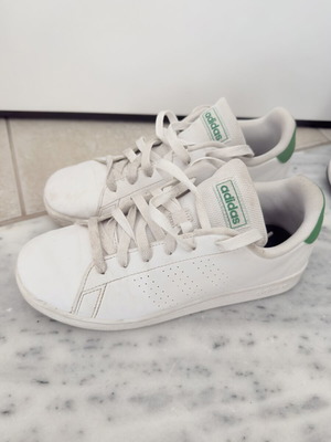 Adidas sneakers size 36 used, white and green