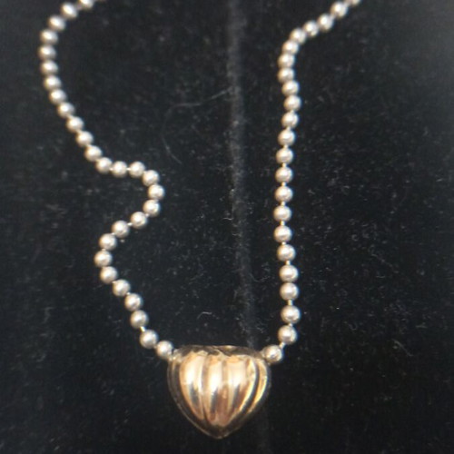 Necklace from 925 silver and 585 gold, 14K like new