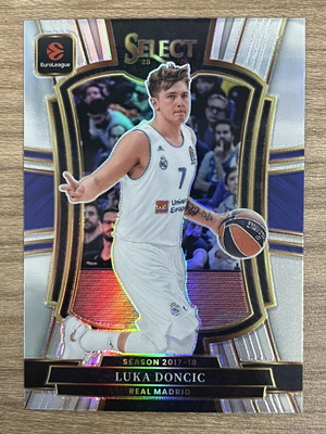 2025-26 Panini Select Euroleague Basketball Luka Doncic Silver Prizm card like new