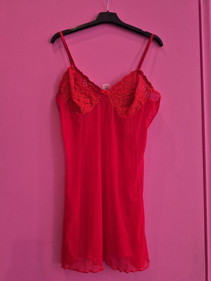 Transparent negligee red size M like new