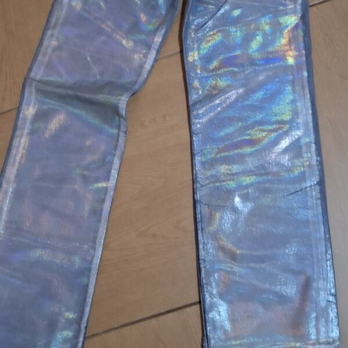 Zara jeans with metallic look, like new, size S