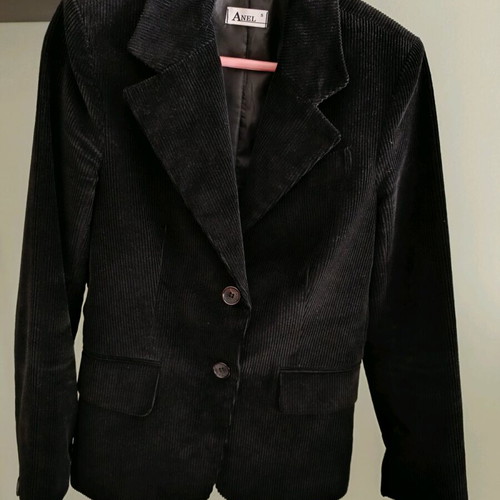 Corduroy women's jacket used, black, size S