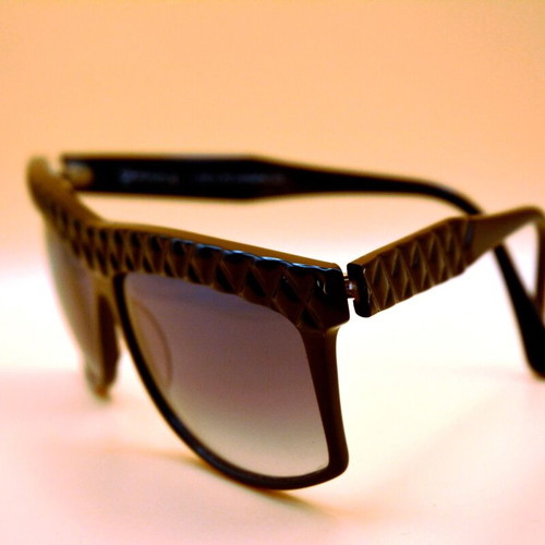 Genny Vintage 80s Sunglasses New Handmade In Italy Black