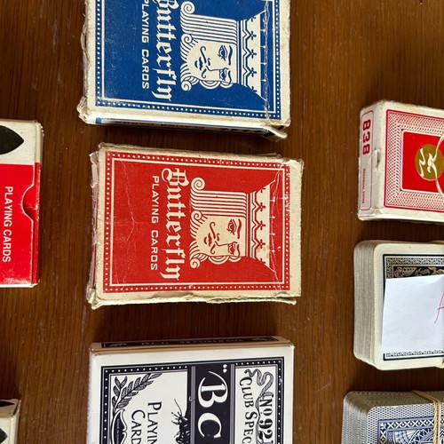 Playing cards 9 packs used with missing cards